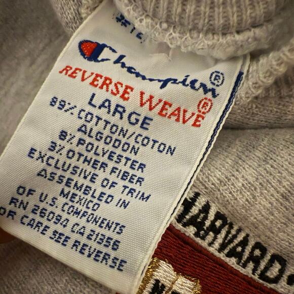 Vintage 90s Harvard University Radcliffe College 1997 Reverse Weave Crewneck L - Picture 4 of 4